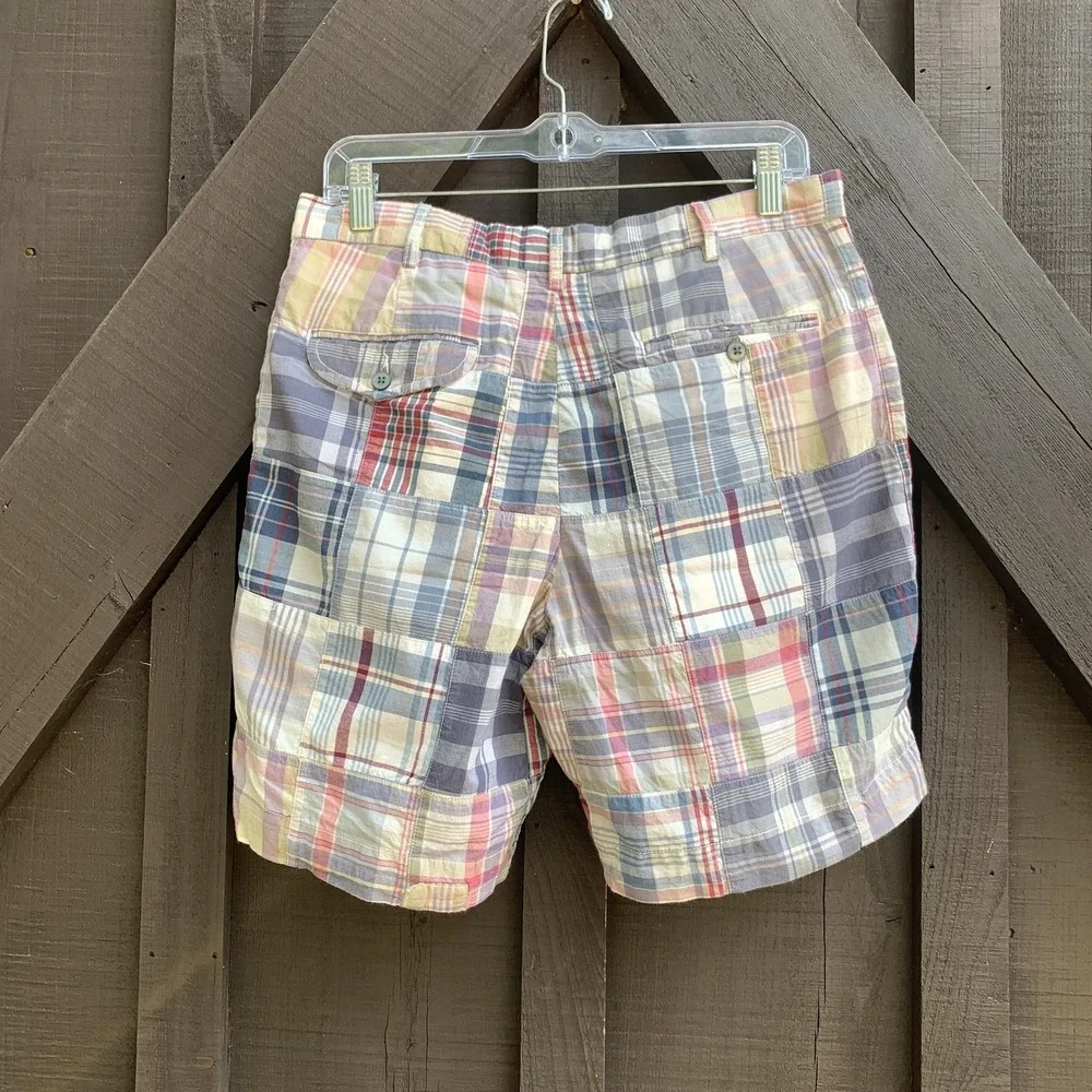 Polo Ralph Lauren Mens 32 Authentic India Madras Plaid Chino Shorts Preppy